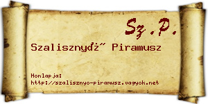 Szalisznyó Piramusz névjegykártya